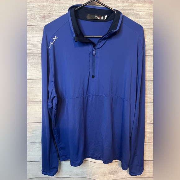 Ralph Lauren RLX Other - Ralph Lauren RLX Men’s Large Quarter Zip Blue Pullover